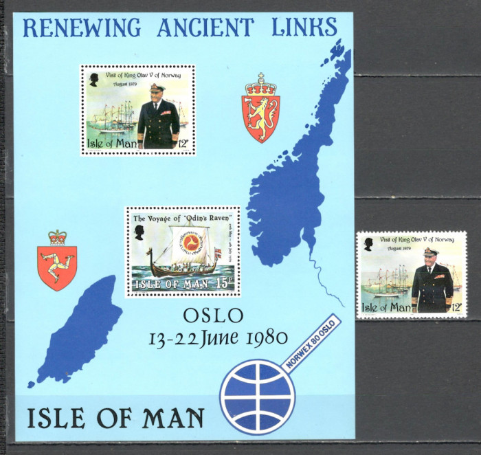 Isle of Man.1980 Vizita Regelui Olav V GI.27