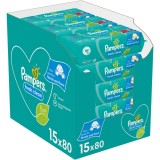 Servetele umede Pampers Fresh Clean, 15 pachete x 80, 1200 buc