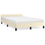 Cumpara ieftin Cadru de pat cu tablie fara saltea, crem, 120x200 cm