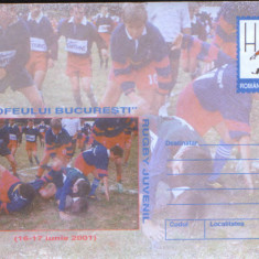 Intreg postal plic nec 2001- A XXII-a Editie "Trofeul Bucuresti" Rugby juvenil