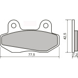 Placute frana sinter Honda NSR 80R fata Cod Produs: MX_NEW 225102593RM