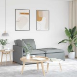 VidaXL Canapea modulară cu taburet și perne, textil, gri deschis