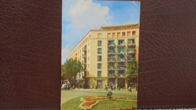 RPR - BUCURESTI - CONSTRUCTII NOI IN PIATA M. KOGALNICEANU - CIRCULATA,TIMBRATA foto
