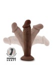 Dildo Realist Posable Shaft Dr. Skin Plus, TPE, Maro, 16.5 cm
