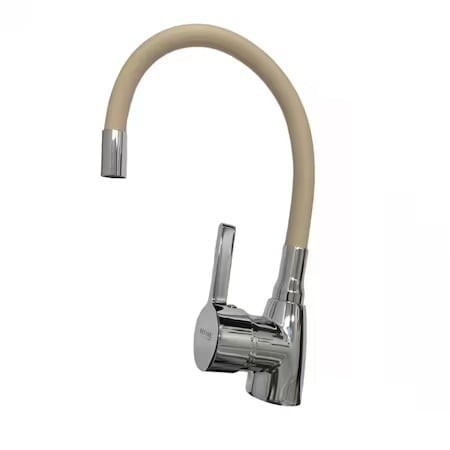 Baterie bucatarie REFINE, tip lebada, pipa flexibila crem