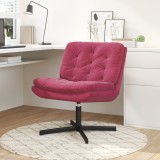 vidaXL Scaun Relaxant Rotativ cu pernă Altele Manual bordo 63 x 75 x 76 cm Catifea