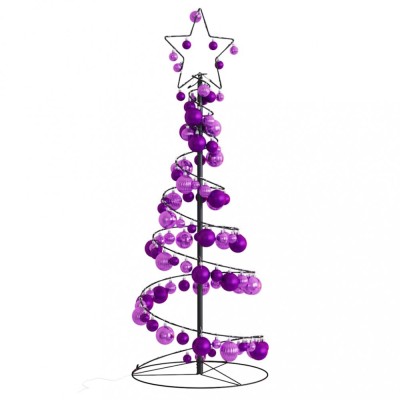 Pom de Crăciun cu LED-uri 80 LED-uri alb cald 120 cm foto