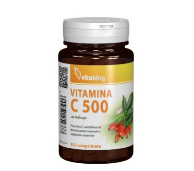 Vitamina C 500 mg cu macese, 100tab, Vitaking foto