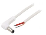 Cablu Alimentare DC 5.5/2.5 Alb 0.5m