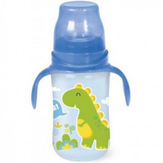 Biberon cu maner 300 ml Dino Lulabi Albastru foto