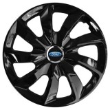 Set 4 Capace Roti 17 inch, Stig Negru Lucios, Compatibil cu Ford
