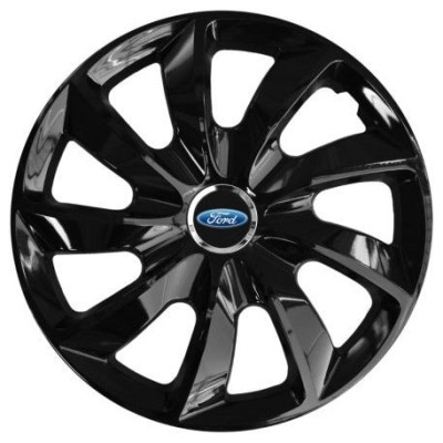 Set 4 Capace Roti 17 inchi (R17), Stig Negru Lucios, Compatibil cu Ford foto