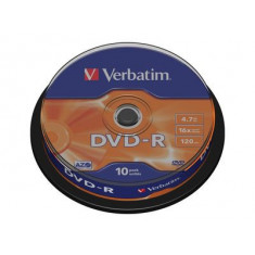 DVD-R Verbatim 16X, 4.7GB, shrink 10 buc.