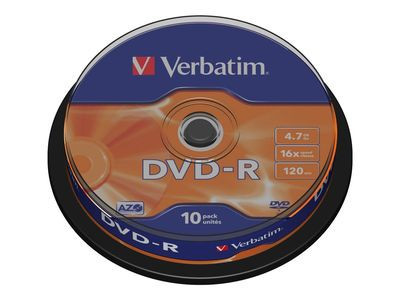 DVD-R Verbatim 16X, 4.7GB, shrink 10 buc. foto