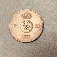 Suedia - 2 ore (1970) monedă s038 - Regele Gustaf VI Adolf