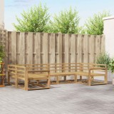 vidaXL Set de canapele de exterior 6 pcs Alb Lemn Solid de Acacia 3386938