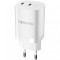 Incarcator Retea Forever TC-05-35CC, 35W, 3A, 2 x USB-C, Alb