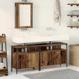 VidaXL Unități de vanitate pentru baie 3 pcs Maro 80 x 30 x 60 cm 3332550