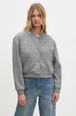 Answear Lab geaca bomber femei, culoarea gri, de tranzitie