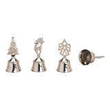 Set 3 clopotei argintii cu model festiv, Jad