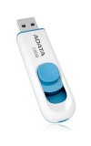 MEMORIE USB 2.0 ADATA 32 GB, retractabila, carcasa plastic, alb / albastru, &quot;AC008-32G-RWE&quot; (timbru verde 0.03 lei)