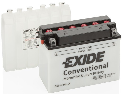 Baterie Moto Exide Conventional Motorbike &amp;amp; Sport Battery 20Ah 260A 12V E50-N18L-A