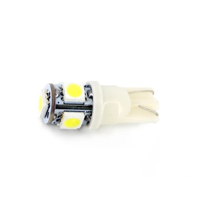 Led bec T10 1F+4Lx5050 alb rece vrac foto