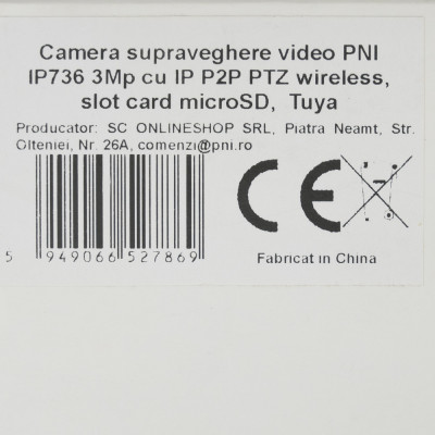 Camera supraveghere video PNI IP736 3Mp cu IP P2P PTZ wireless, slot card microSD, control din aplicatie Tuya foto