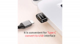 Baseus USB-C nut - adaptor convertor USB-A negru (CAAOTG-01)