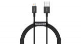 Baseus Superior USB - cablu de date cu &icirc;ncărcare rapidă Lightning, 2,4 A, 1 m, negru (CALYS-A01)