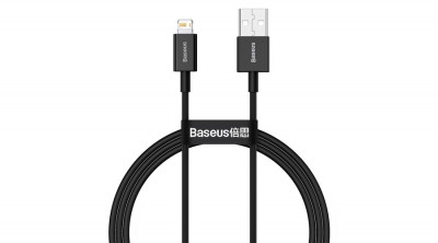 Baseus Superior USB - cablu de date cu &amp;icirc;ncărcare rapidă Lightning, 2,4 A, 1 m, negru (CALYS-A01) foto