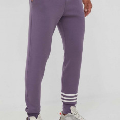 adidas Originals pantaloni de trening culoarea violet, cu imprimeu