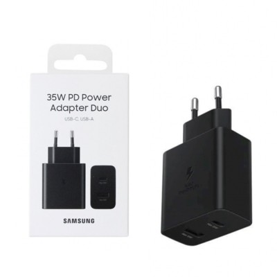 Incarcator samsung de priza tip-c/usb, pd 35w, qc 3.0 15w, ep-ta220nbegeu, black foto