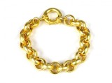 Bratara argint vintage suflat cu aur