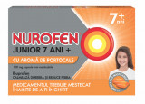 Nurofen Junior 7 ani+ aroma portocale, 100 mg, 24capsule moi masticabile, Reckitt Benckiser