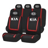 Set Huse Scaune Universale Compatibile cu Kia &ndash; Negru/Rosu