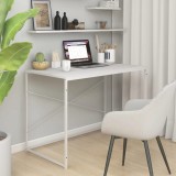 VidaXL Birou de computer, alb, 110x60x70 cm, lemn prelucrat