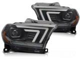Set de faruri tuning cu semnalizatoare dinamice potrivit pentru Dodge Durango 2010-2013 cu baza neagra Performance AutoTuning