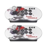 Set 2 console joc, jocuri clasice incluse, compatibil card TF, buton ON/OFF, negru/alb