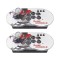 Set 2 console joc, jocuri clasice incluse, compatibil card TF, buton ON/OFF, negru/alb