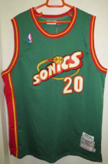 Maieu NBA Seattle Sonics Gary Payton marca Mitchell &amp;amp; Ness REPLICA foto