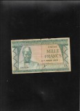 Rar! Guineea 1000 1.000 francs 1960 seria915246