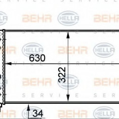 Radiator, racire motor FIAT PUNTO Cabriolet (176C) (1994 - 2000) HELLA 8MK 376 718-081