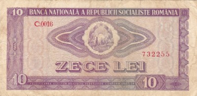 ROMANIA 10 lei 1966 VF!!! foto
