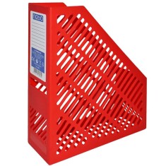 Suport Vertical din Plastic NEBO, Rosu, Dimensiuni 288x84x247 mm, Suport Documente, Suport Documente Rosu, Suport Documente din Plastic, Suport Docume foto