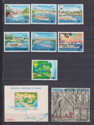 NAVIGATIA EUROPEANA PE DUNARE 1977 LP. 948-950 MNH foto