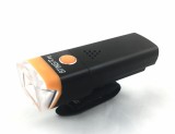 Lampa Fata Bicicleta P47-B 120 Lumeni, 4 Functii, Rezistenta Apa/Soc, Suport Silicon + 3 Baterii AAA Incluse