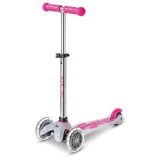 Trotinetă MICRO Mini DeLuxe Flux LED neon pink