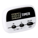 Cronometru Digital, Model Mini, Culoare Alb/Negru, Magnet, 6.5x4.5 cm, Oem