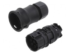 Conector Circular Mufă RST Mamă 7 PIN 16A 250V Argintat